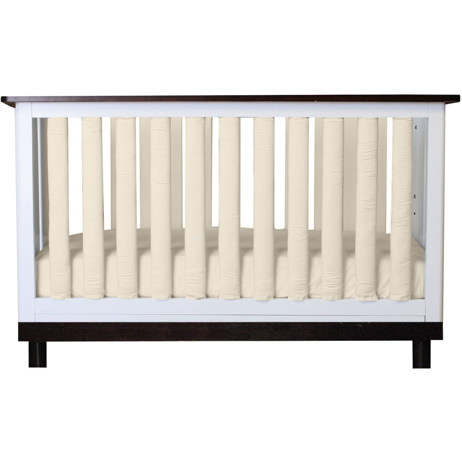 PURE SAFETY Vertical Crib Liners in 100 Certified Organic Ivory Cotton