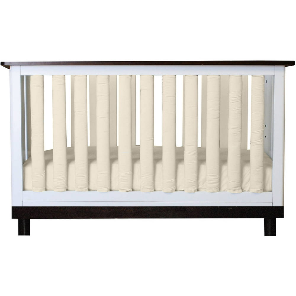 PURE SAFETY Vertical Crib Liners in 100 Certified Organic Ivory Cotton