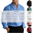 thumbnail image 3 of LEAVINGSUO Mens Dress Shirts Stand Collar Solid Color Casual Button Pocket Long Sleeve Shirt Black S, 3 of 6