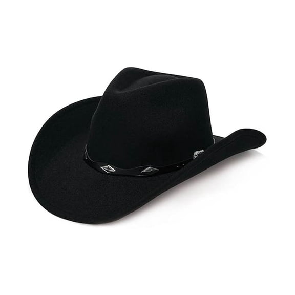 LIUYUNNN Cowboy Hats for Boys Women's Western Denim Curved Top Hat Brim Hat English Jazz Hat, One Size
