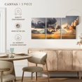 thumbnail image 5 of Elephant Stock Heavenly Sunset Wall Art - Horizontal Multi Panel Canvas - Living Room Wall Decor - Beach Multi Panel - Blue And Orange Decor By Mike Calascibetta - 80" x 39", 5 of 8