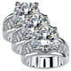 thumbnail image 1 of Anillos para Día de las Madres High Monaco RadiantGlo 3Pzas Talla 6 16.5mmØ Circunferencia 52mm Circonia/Metal Plata, 1 of 1