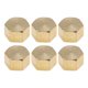 thumbnail image 1 of Accesorio de tubería de latón Unique Bargains 1/4" tapón roscado interno hembra 13/32" 6 piezas, 1 of 7
