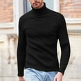 thumbnail image 5 of JUUYY Men's Cardigan Sweater Casual Double Breasted Shawl Collar Striped Cable Knit Jacket Coat Solid Color Outwear Black L, 5 of 8