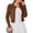 Brown -BP42, variant on Womens Cropped Cardigan Sweaters Lightweight Knit Crew Neck,Button Down,Open Front,Long Sleeve,for Dress,Office Yellow L