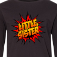 thumbnail image 4 of Inktastic Little Sister Super Hero Long Sleeve Youth T-Shirt, 4 of 5