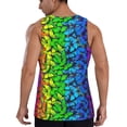 thumbnail image 3 of Xecao Multicolored Butterflies Men's Tank Top Workout Quick Dry Sleeveless Gym Jogging Muscle Shirts Summer Swim Beach Tops, 3 of 9