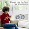 thumbnail image 3 of Lasko Electrically Reversible Twin Window Fan with Bluetooth® Technology, 13" H, W09560, White, 3 of 13