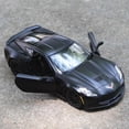thumbnail image 2 of 1/36 Chevrolet Corvette C7 Alloy Diecast Super Sport Car Model Toys Simulation Metal Vehicle Body With Pull Back Children's Toys, 2 of 7