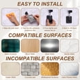 thumbnail image 7 of Uxcell 2Pcs Self-Adhesive Shower Head Holder, 360° Adjustable Handheld Shower Head Holder with Hook Removable Wall Mounted Square Bracket No Drill for Bathroom Hotel Apartment, Silver, 7 of 7
