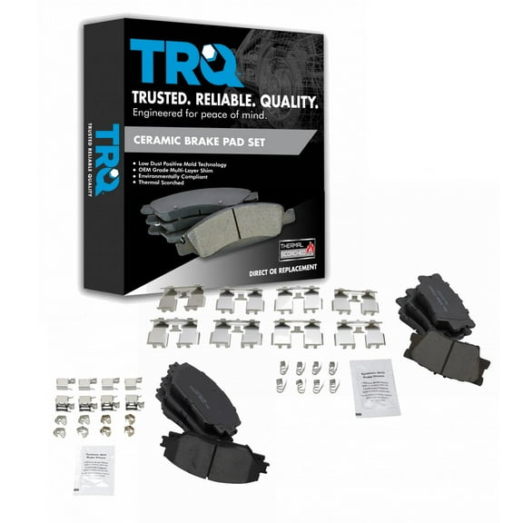 TRQ Premium Posi Ceramic Disc Brake Pad Front & Rear Kit for HS250h Rav4 BFA12974