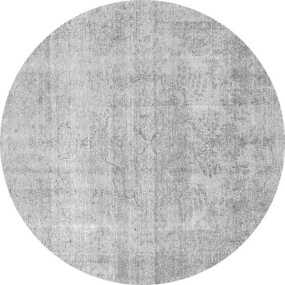 Ahgly Company Indoor Round Persian Gray Traditional Area Rugs, 3' Round