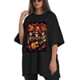 thumbnail image 4 of Plus Size Shirt for Women Black Tops for Women Short Sleeves Shirt for Women Skull (19) T Shirt Crewneck Shirt for Women XS, 4 of 5