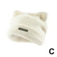 thumbnail image 4 of Winter Cute Cat Ear Plush Hat Warm Beanie Winter Pullover For Women Girl, 4 of 9