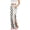 Coffee, variant on Women’s Fashion Side Velcro Closure Easy Access Post Surgery Recovery Care Long Pants with Polka Dot Print No Pocket Design