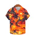 thumbnail image 2 of ZCFZJW Men's Hawaiian Floral Shirts Big and Tall Regular Fit Casual Summer Button Down Tropical Graphic Holiday Beach Vacation Tees Shirts Tops Multicolor#14 XXXXL, 2 of 5