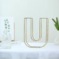 thumbnail image 3 of Balsa Circle 8" Gold U Metal 3D Wire Alphabet Number Sign Wedding Party Bar Tabletop Decorations, 3 of 6