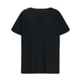 thumbnail image 3 of Aofany Plus Size Tops for Women Summer V Neck Short Sleeve T Shirts Casual Tees Loose Tops Blouse, 3 of 5