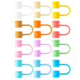 thumbnail image 2 of Drinking Straw 12Pcs Reusable Cover Cap Silicone Tip Drinking Protective Caps Toppers,Beige Kitchen Straw, 2 of 9