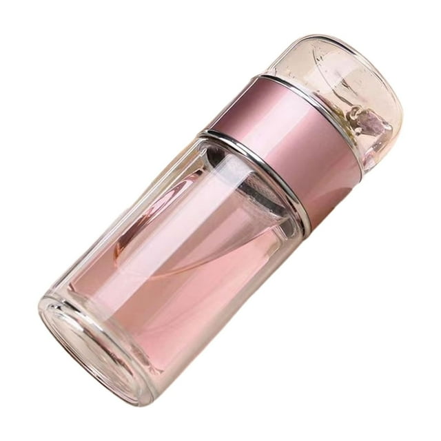 Maytalsory Easy For Travel Mug Glass Teacup For Tea Cups Infusion Bottle Tea Infuser Rose Gold