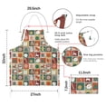 thumbnail image 7 of Multicolor Christmas Apron-Garden Aprons for Women with Pockets-Cotton Linen Waterproof Kitchen Cooking Gardening Aprons Adjustable for Kitchen,Cooking,BBQ and Salon 32"x27", 7 of 7