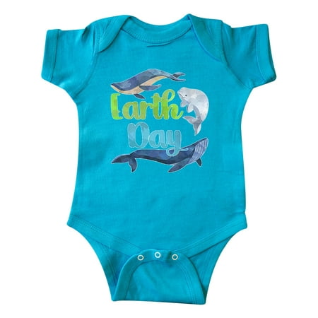 

Inktastic Earth Day with Cute Blue Whales Gift Baby Boy or Baby Girl Bodysuit