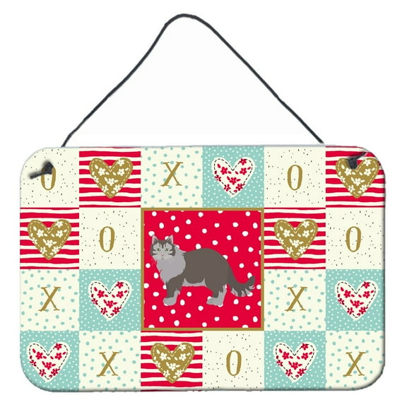 Carolines Treasures CK5708DS812 Siberian Forest 1 Cat Love Wall or Door Hanging Prints 8x12 multicolor