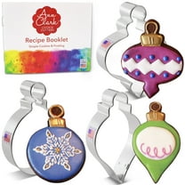 Ann Clark Christmas Ornament Cookie Cutter Set, 3-Piece, Made in USA