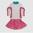 thumbnail image 2 of Girls 2 Long Sleeve Rashguard Set - 2 - Coolgardie Pink, 2 of 2