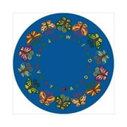 Joy Rugs Butterfly Delight Machine Tufted - Cut Pile Multi 13'2" Round - Area Rug