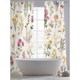 thumbnail image 6 of Wildflowers Semi Sheer Curtains 84 Inch Length 2 Panels Set, Blossoming Botanical Prints Garden Floral Sheer Kitchen Curtain Privacy Voile Window Curtain for Living Room Bedroom Rod Pocket Drapes, 6 of 7