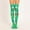 Green, variant on Jacenvly Womens Socks Christmas Print Knee-High Socks Soft Comfortable Breathable Socks Fashion Warm Polka Clown Queuing Stockings, Extra Long Tight Knit Socks