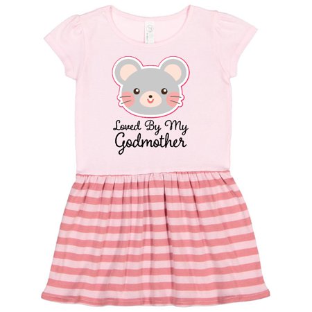 

Inktastic My Godmother Loves Me Baby Gift Toddler Girl Dress