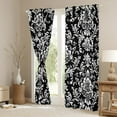 thumbnail image 3 of Manfei Boho Damask Adult Black Out Curtains, Retro Western Flower Print Curtains Pack of 2 (42x63 Each), Mandala Bohemian Style Bedroom Curtains, Curtains and Drapes Bedroom Decor, 3 of 6