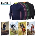 thumbnail image 4 of Camisas de compresión de manga larga para hombres, parte superior deportiva de secado rápido, entrenamiento elástico, 4 of 7