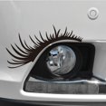 thumbnail image 3 of 2 pares de pestañas de coche para faros delanteros de coche, pegatinas divertidas para carrocería de coche, pegatina decorativa para coche (negro), 3 of 5
