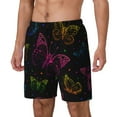 thumbnail image 2 of Haiem Butterfly Mens Swim Trunks with Compression Liner 2 in 1 Swimming Shorts Stretch Swimwear Quick Dry,Board Shorts-XX-Large, 2 of 9