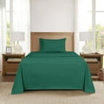 thumbnail image 3 of Mainstays Super Soft Brushed Microfiber Bed Sheet Set, Dark Green, Twin-XL, 3 Piece, 3 of 13