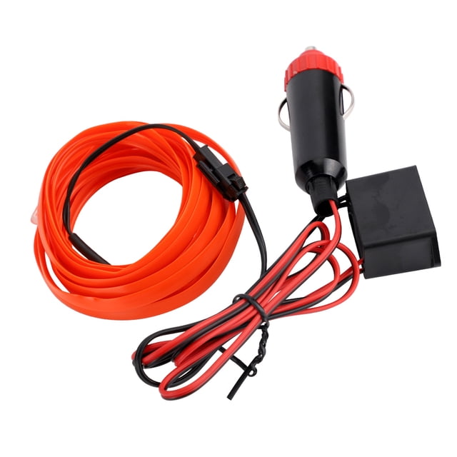 Riwesomey Tira de luces LED para iluminación Interior de coche de 3M, guirnalda de luces LED para coche, línea de tubo de cuerda de alambre, tira de luz Automoción decorativa y accesorios Naranja Riwesomey VI000918-10B