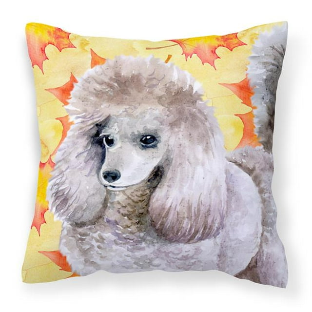 Carolines Treasures BB9926PW1818 Poodle Fall Fabric Decorative Pillow