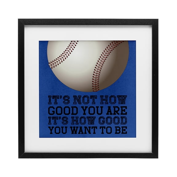 How Good You Want To Be Black Framed Print Under Glass, design by Marcus Prime