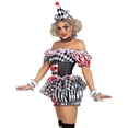 thumbnail image 3 of Leg Avenue Women's Darling Harlequin Clown Halloween Costume, Multicolor, Medium, 3 of 5