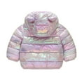thumbnail image 3 of Kids Toddler Baby Boys Girls Coat Hooded Light Puffer Padded Jacket Windproof Outwear Snowsuit 0-4T, 3 of 5