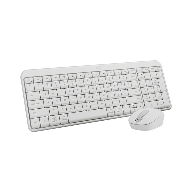 Combinación de teclado y ratón inalámbricos Bluetooth Logitech MK250, color blanco