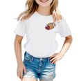 thumbnail image 2 of Gubotare Girls Tops Short Sleeve Girls T Shirt Graphic Casual Fashion Tee Shirts T Shirt (WH3,4-5 Years), 2 of 3