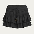 thumbnail image 4 of larppty Shorts for Women Ruffle Skorts Tiered Teen Girls Country Concert Outfits Golf Tennis Skort Under Sweater Skirt（Black， XL）, 4 of 6