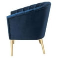 thumbnail image 4 of ACME Colla Chaise d'Appoint en Velours Bleu Nuit et Or, 4 of 7