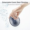 thumbnail image 4 of JISULIFE Handheld Portable Fan [20H Max Cooling Time] Mini Hand Fan, 4000mAh USB Rechargeable Personal Fan, Battery Operated Small Fan with 3 Speeds for Travel/Commute/Makeup/Office-Blue, 4 of 5