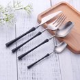 thumbnail image 1 of Silverware Flatware Set, 8pcs/lot Portable Stainless Steel Table Knife Fork Set Dinnerware Korean Food Tableware Sets BY (Color : Clear), 1 of 7