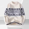 thumbnail image 2 of Fall Cowl Neck Sweater for Men Long Sleeve Button Sweaters Casual Long Sleeve Tops Sweatshirts White-2 4XL, 2 of 3